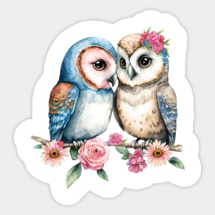 owl Blue Sticker